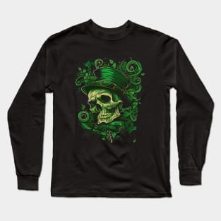 Saint Patrick skull Long Sleeve T-Shirt